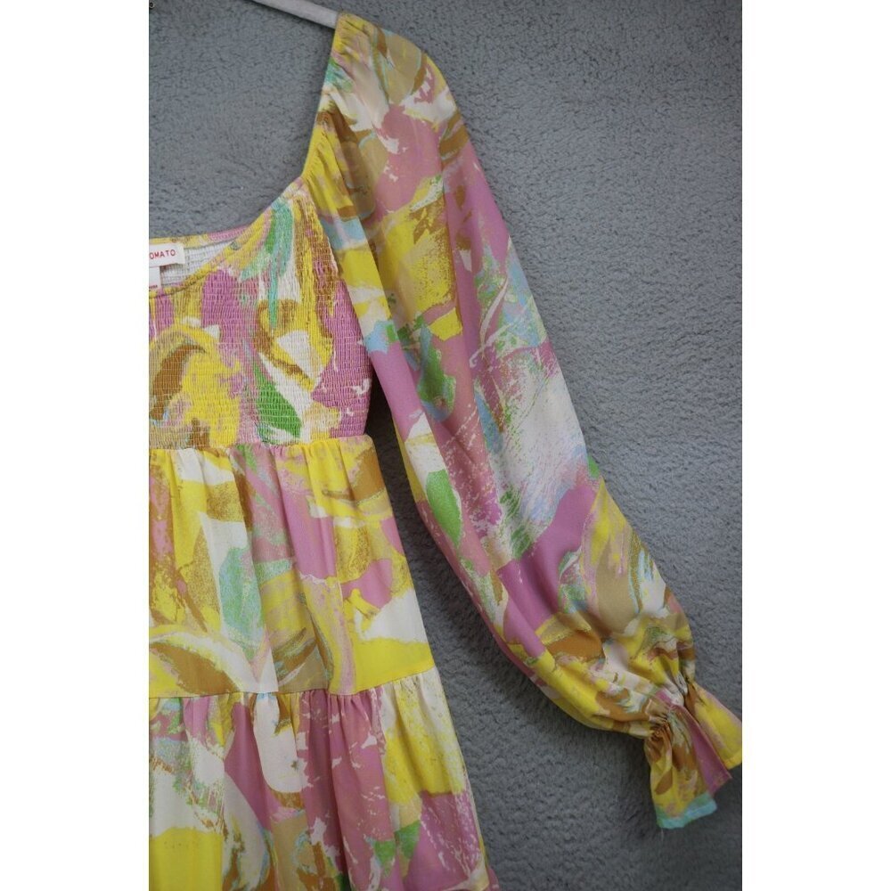 Flying Tomato Long Balloon Sleeves Dress-Size Medium-Lined-Cottagecore-BOHO - Picture 4 of 12